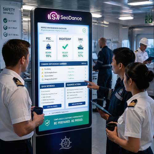Inspection readiness on kiosk screen